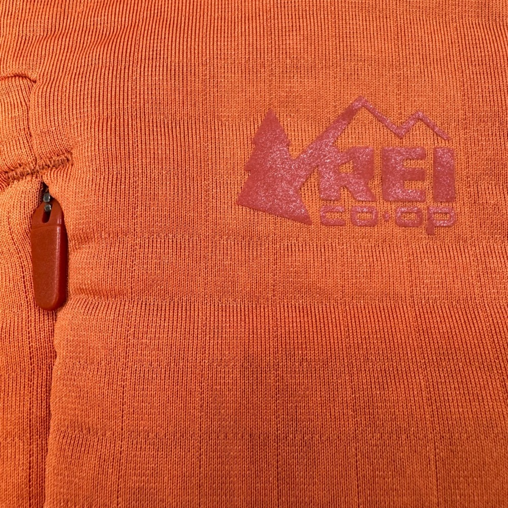 REI Lightweight Polartec Power Grid Jacket Orange Full Zip Womens Small Gorpcore - Picture 12 of 15